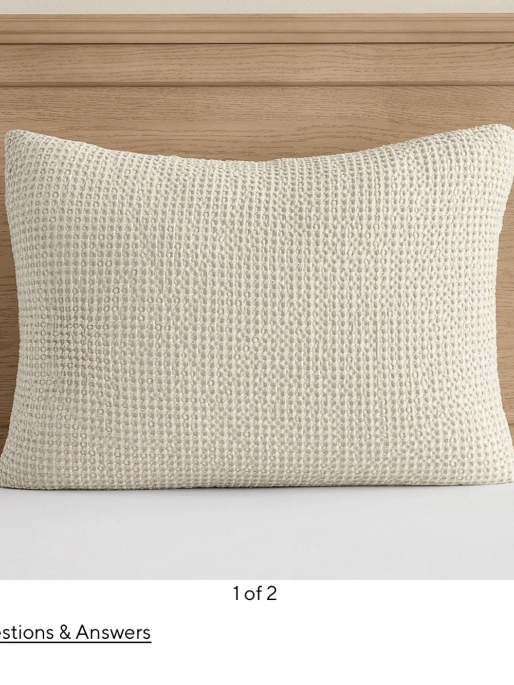 Pottery Barn Washed Waffle Weave Standard Euro Sham 1
